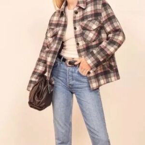 Reformation Woodside Plaid Shacket Jacket